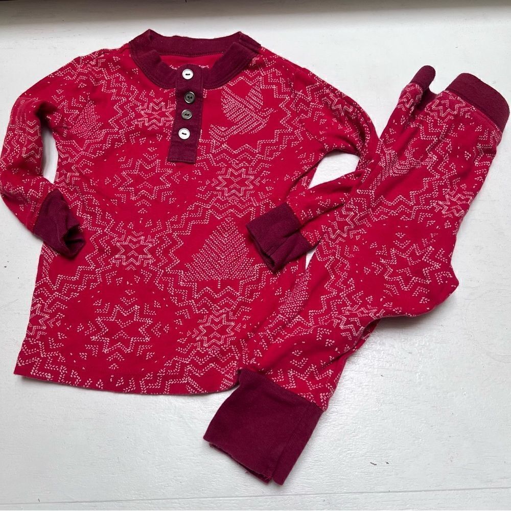 Hearth & Hand Magnolia Cotton Pajama Set for Baby Red 18 Months EUC